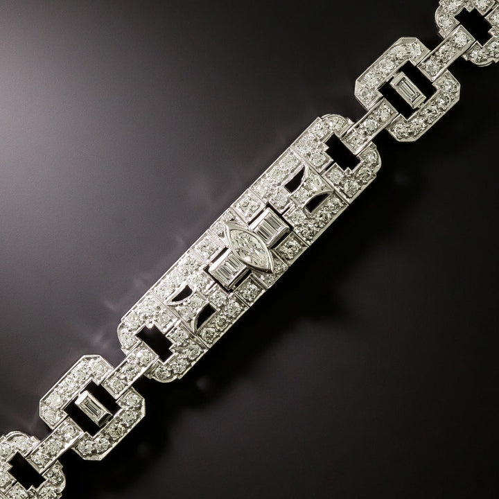 Art Deco Diamond Link Bracelet