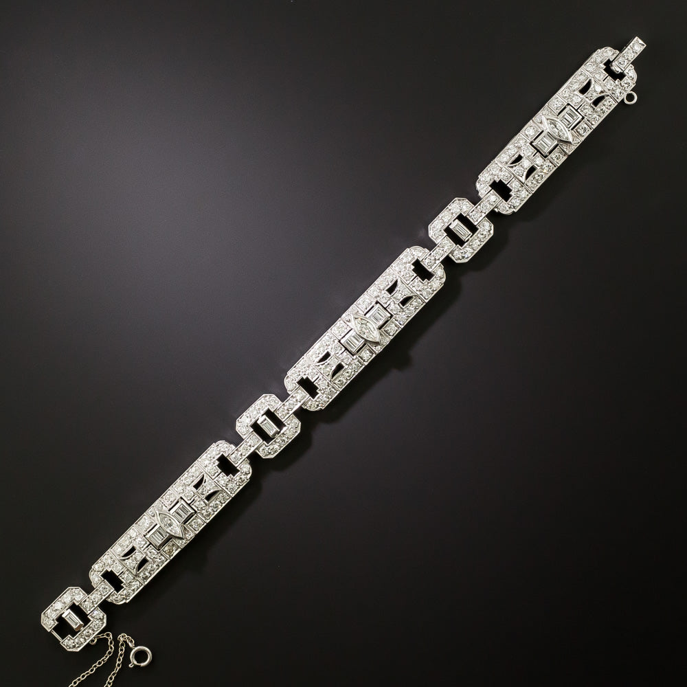 Art Deco Diamond Link Bracelet - 2