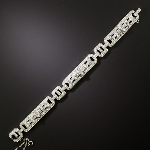 Art Deco Diamond Link Bracelet - 2