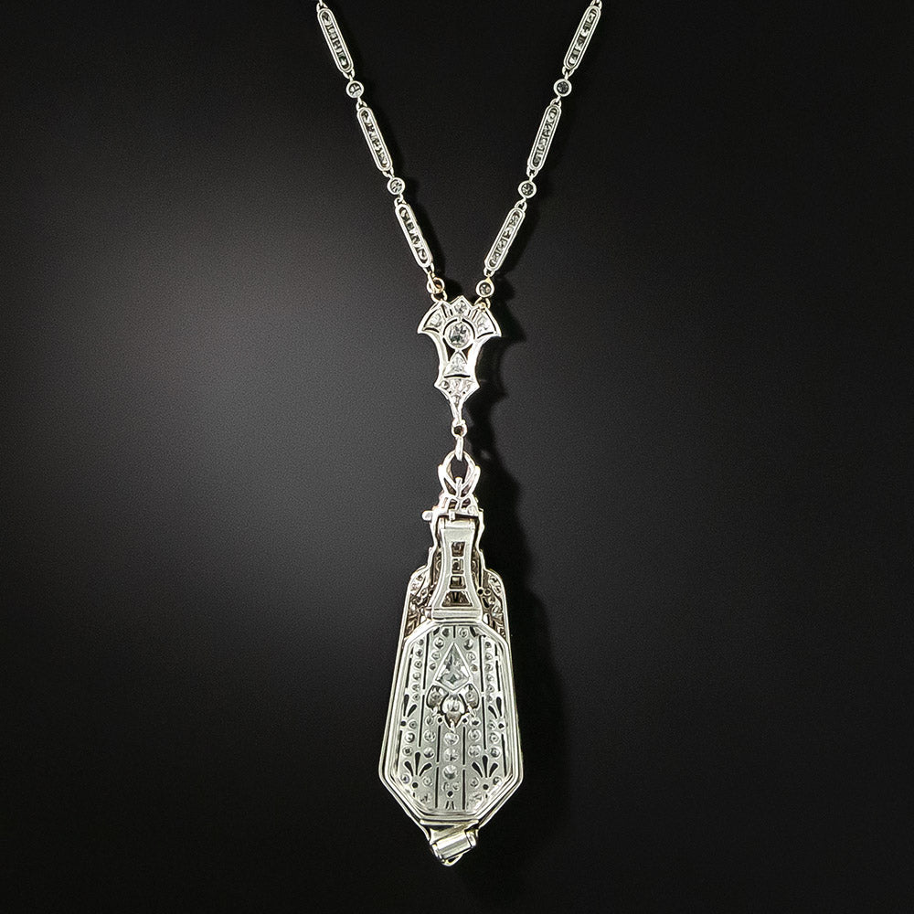 Art Deco Diamond Lorgnette Necklace - 4