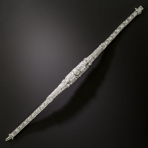 Art Deco Diamond Platinum Bracelet - 2
