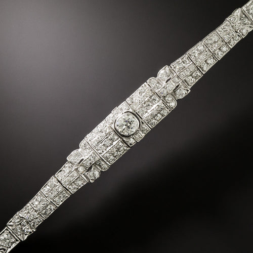 Art Deco Diamond Platinum Bracelet - 3