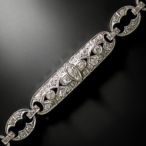 Art Deco Diamond Platinum Bracelet - 3