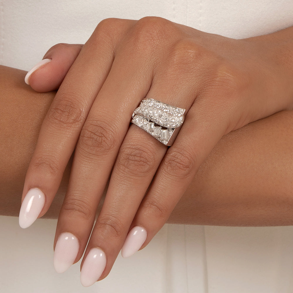 Art Deco Diamond Ring - 7