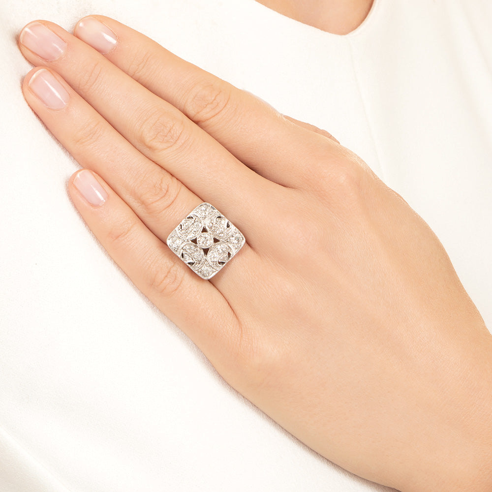 Art Deco Diamond Ring - 5