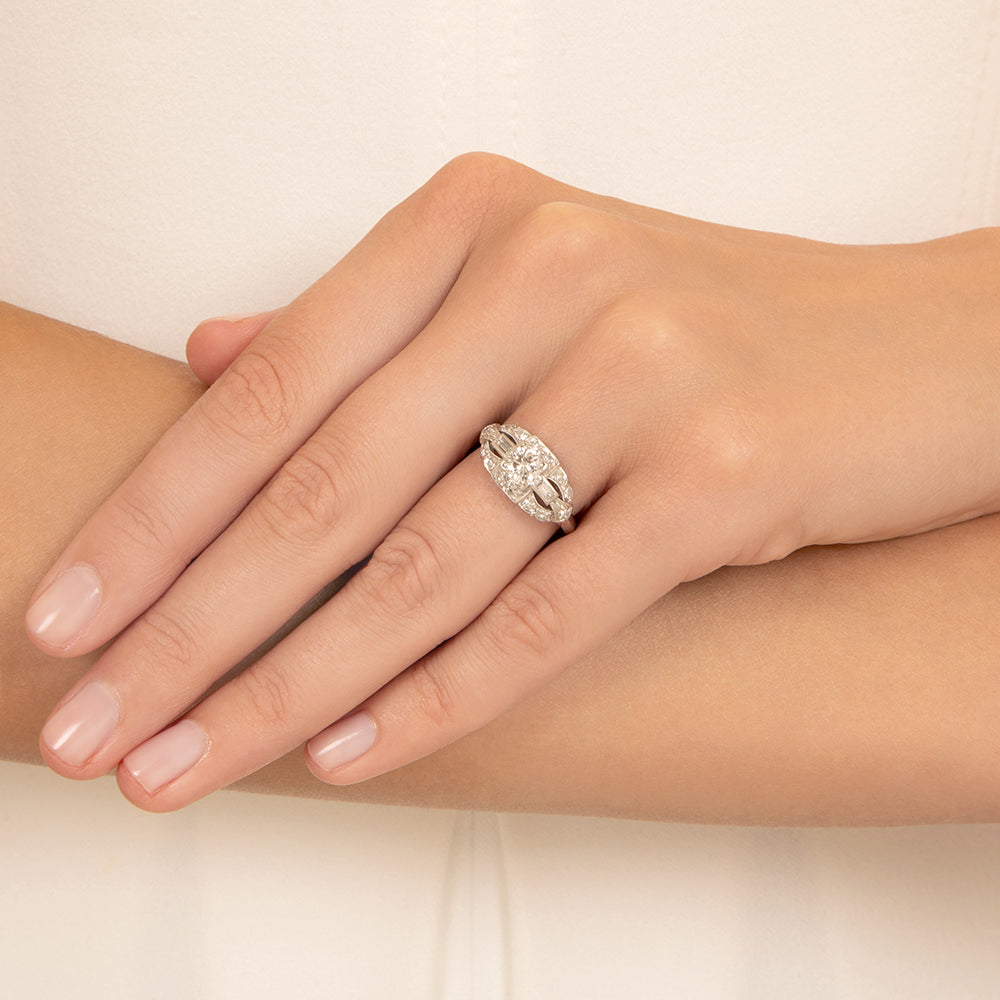 Art Deco Diamond Ring by Granat Brothers - 4