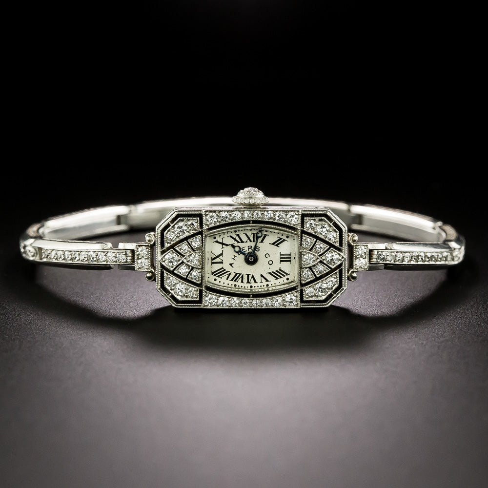 Art Deco Diamond Wrist Watch by Ahlers &  Co.  - 6