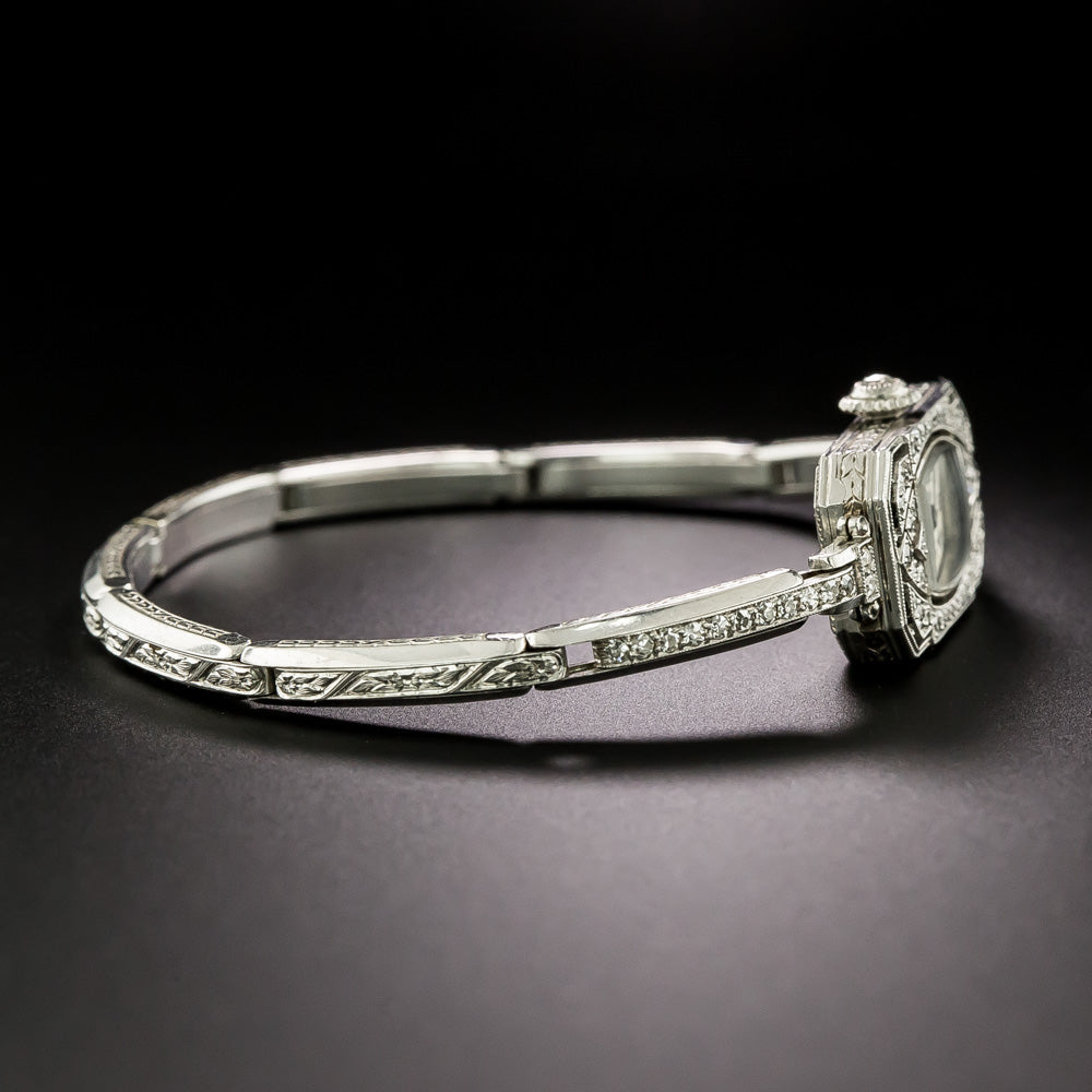 Art Deco Diamond Wrist Watch by Ahlers &  Co.  - 7