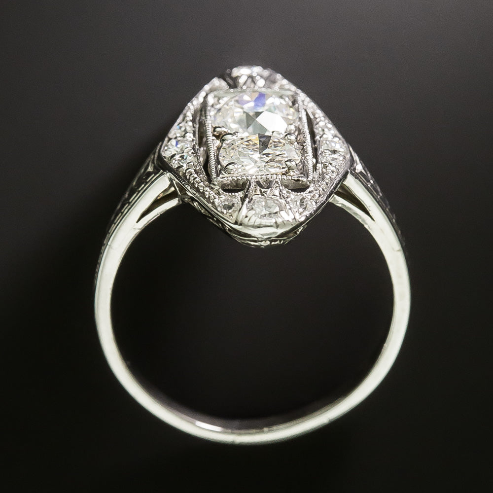 Art Deco Double-Diamond Dinner Ring - 4