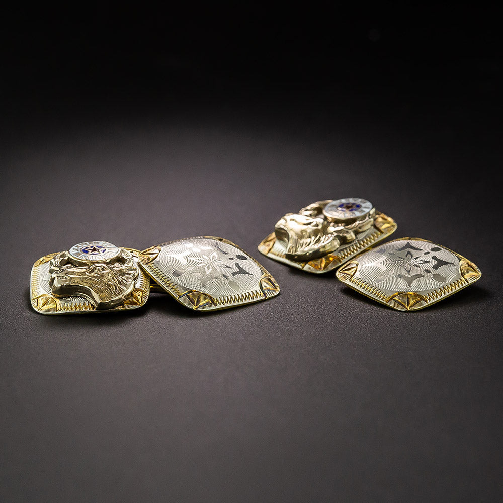 Art Deco Elks Club Cufflinks by Charles Keller & Co. - 4