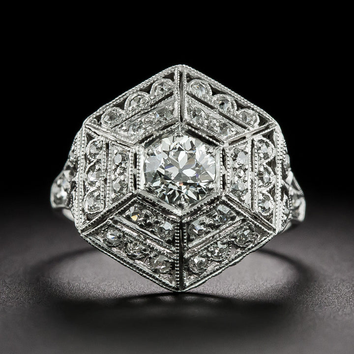 Art Deco Hexagonal Diamond Ring
