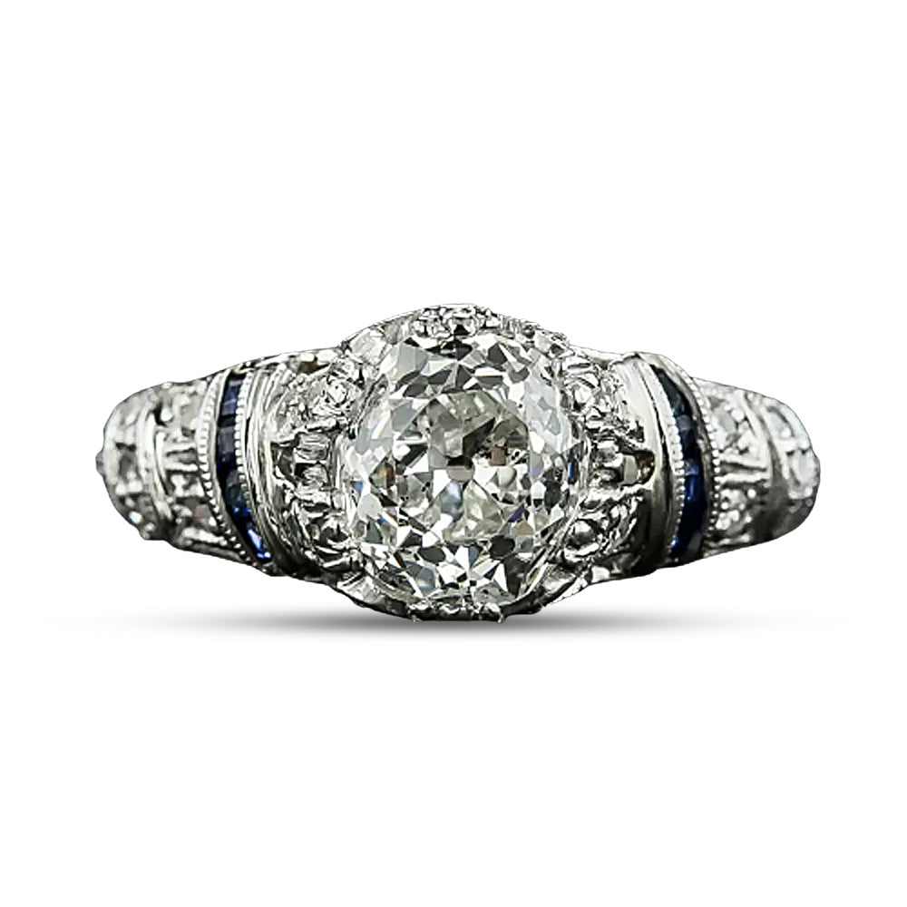 Art Deco-Inspired 1.73 Carat Diamond Engagement Ring - GIA  I SI2 - 5