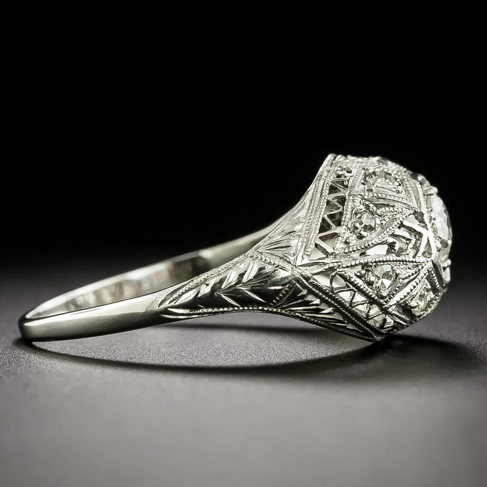 Art Deco Petite Filigree Diamond Ring - 3
