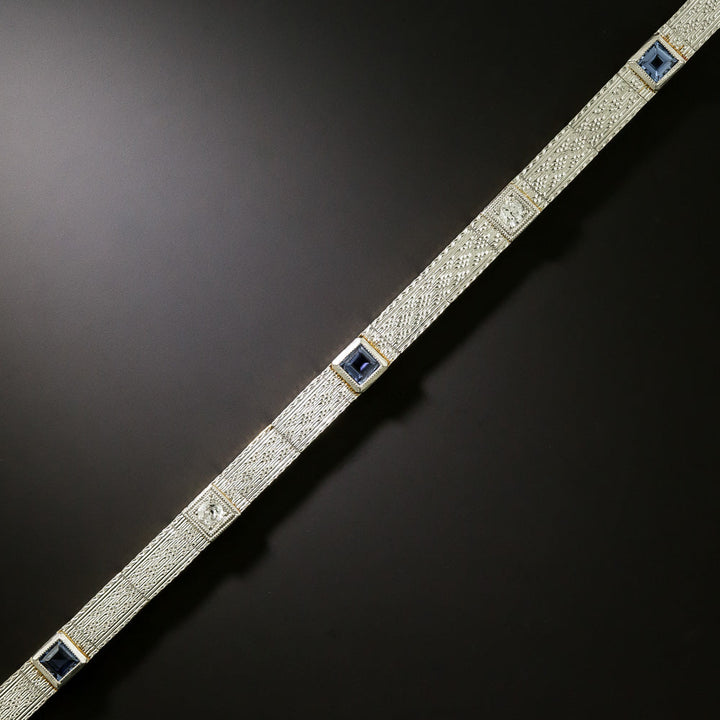 Art Deco Sapphire and Diamond Bracelet