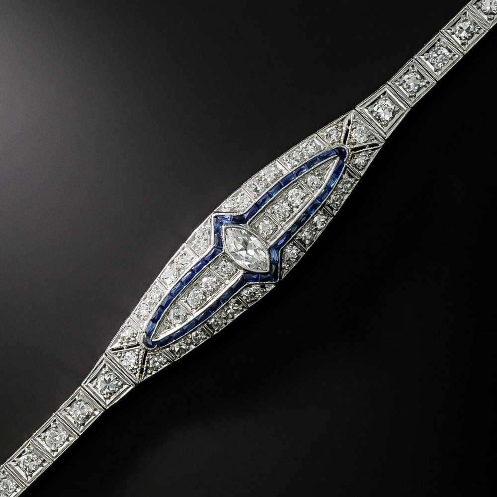 Art Deco Sapphire and Diamond Bracelet - 3