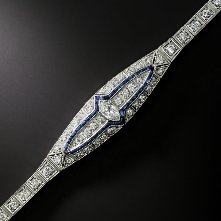 Art Deco Sapphire and Diamond Bracelet
