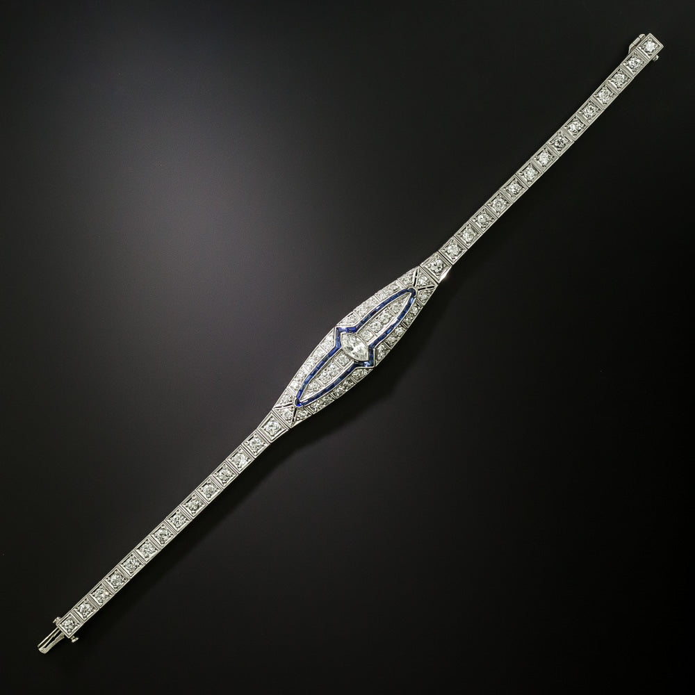 Art Deco Sapphire and Diamond Bracelet - 4