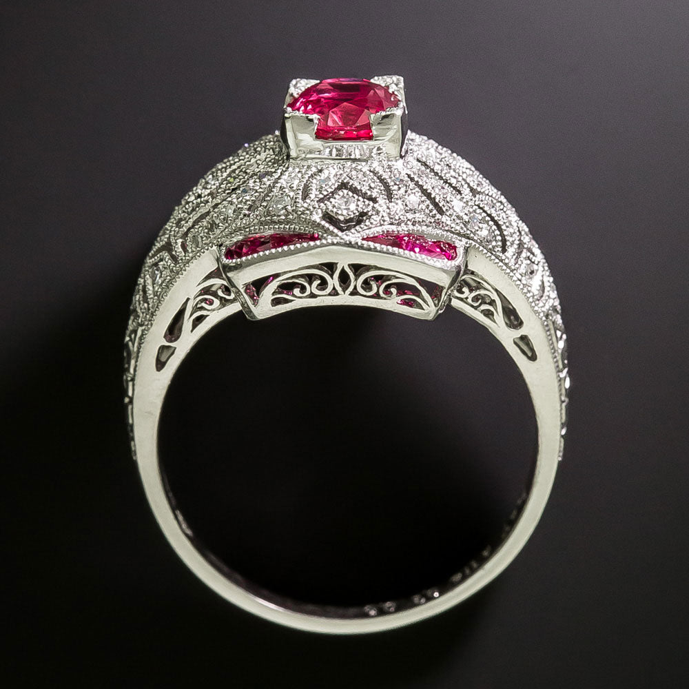 Art Deco-Style 1.03 Carat Ruby and Diamond Ring - 11