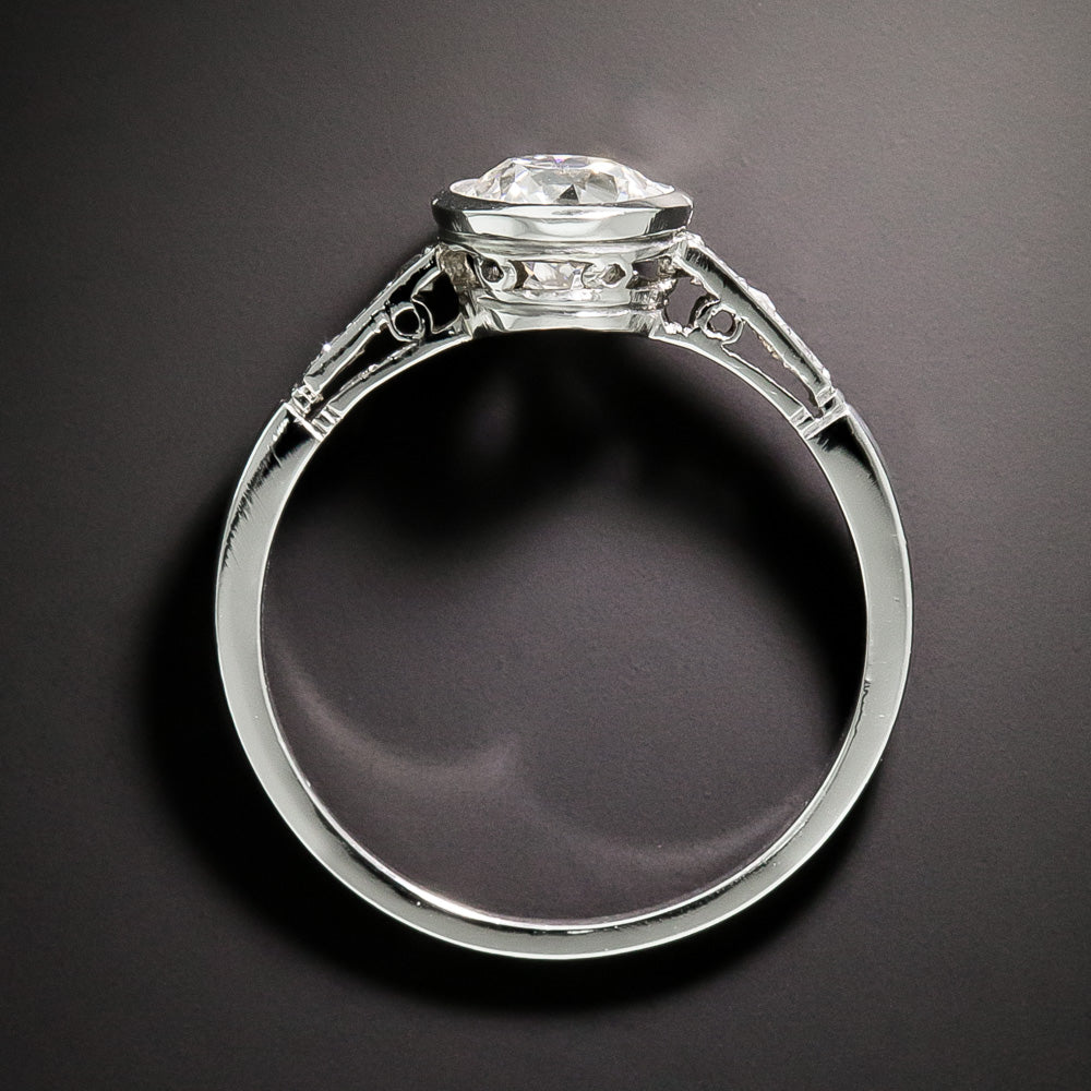 Art Deco-Style 1.09 Carat Diamond Engagement Ring - GIA H SI1 - 3