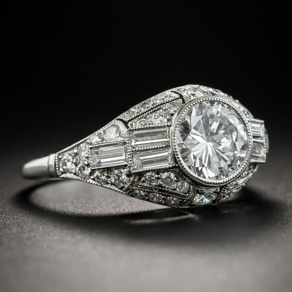 Art Deco-Style 1.29 Carat Diamond Ring - GIA  D SI2 - 2