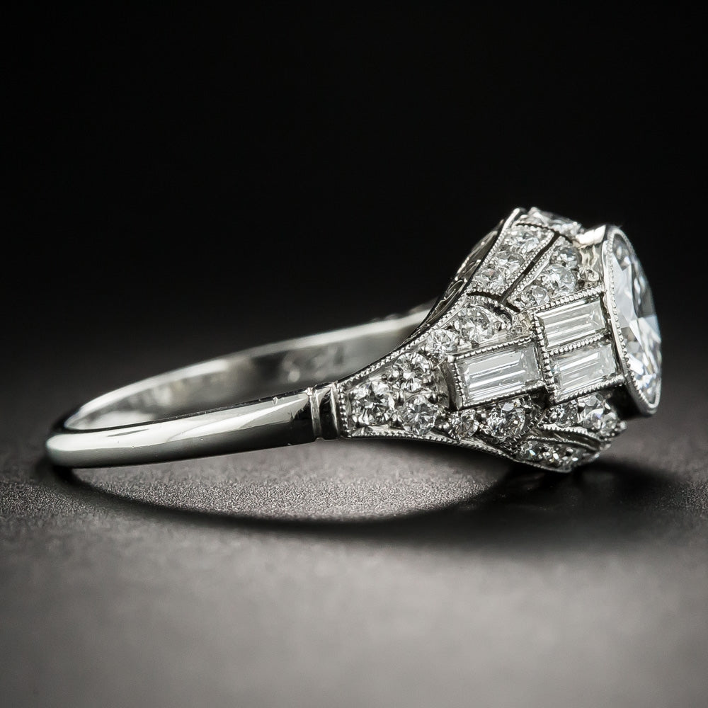 Art Deco-Style 1.29 Carat Diamond Ring - GIA  D SI2 - 3