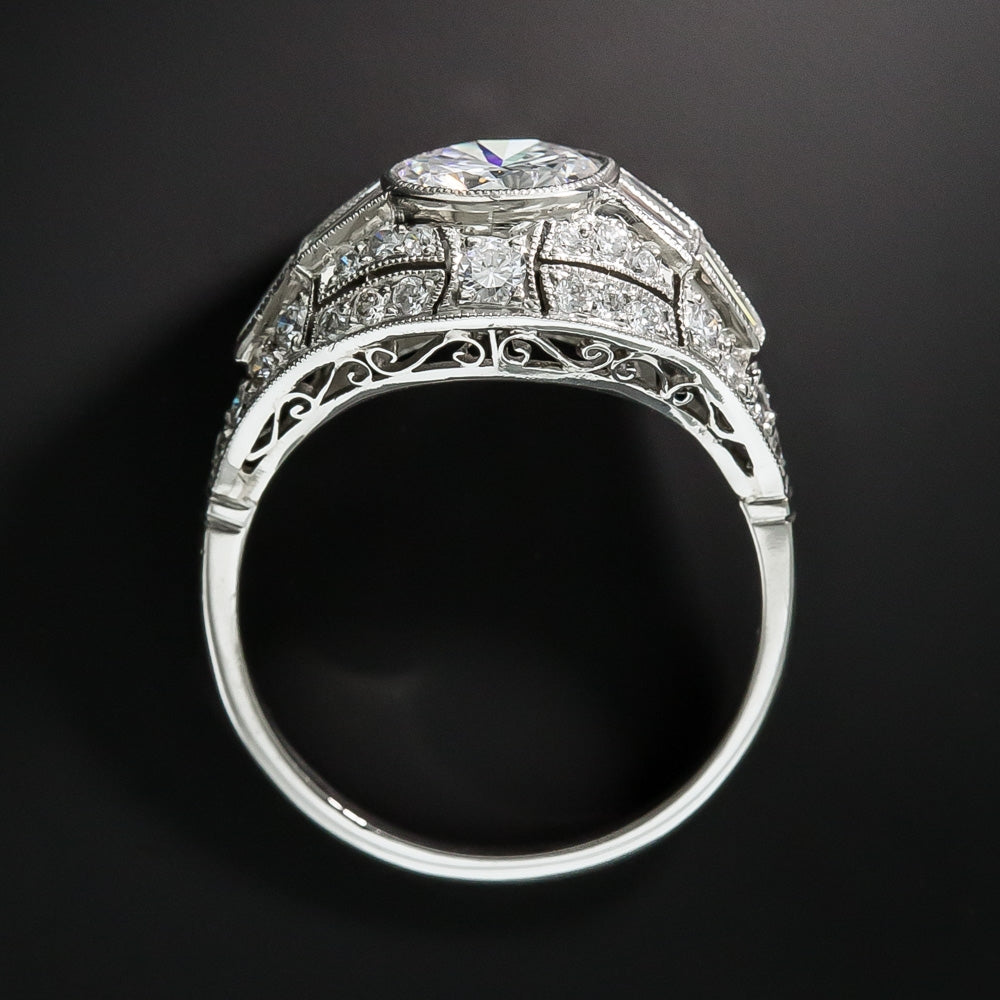 Art Deco-Style 1.29 Carat Diamond Ring - GIA  D SI2 - 5