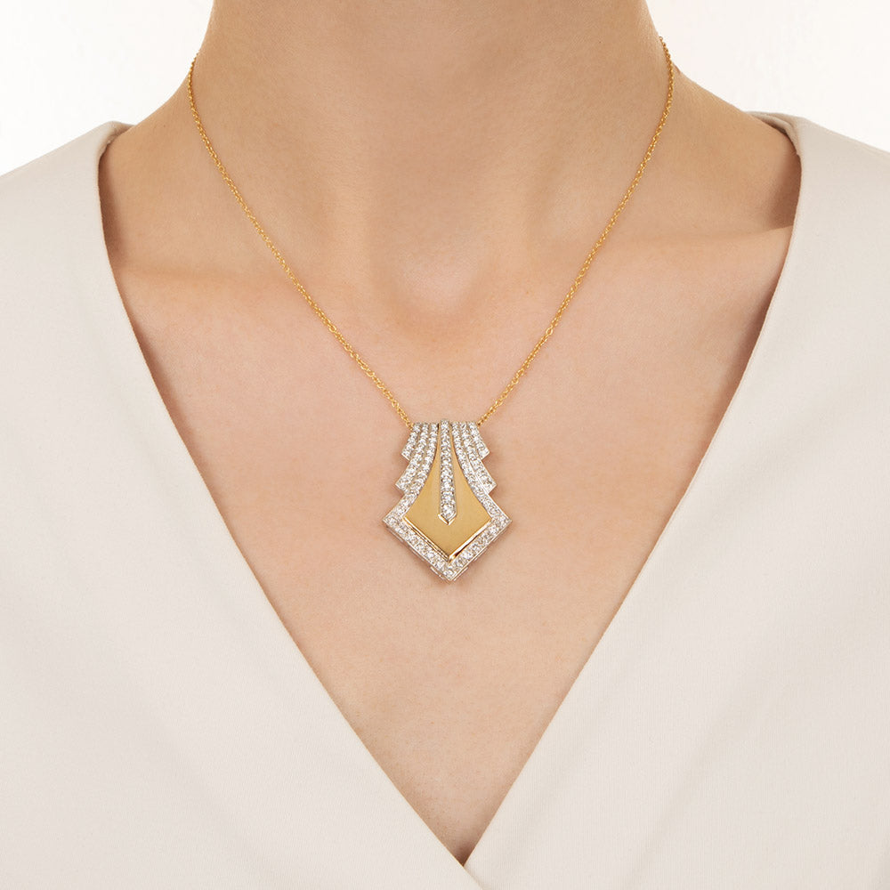 Art Deco-Style Diamond Arrow Pendant - 2