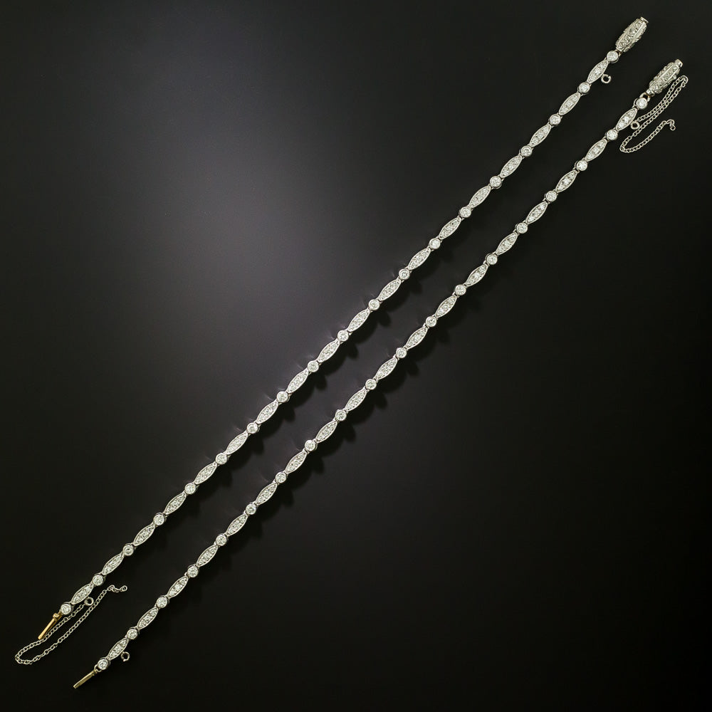 Art Deco-Style Diamond Bracelet Pair - 4