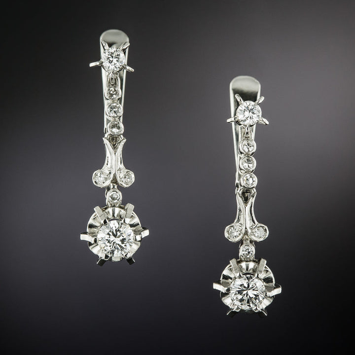 Art Deco-Style Diamond Drop Earrings