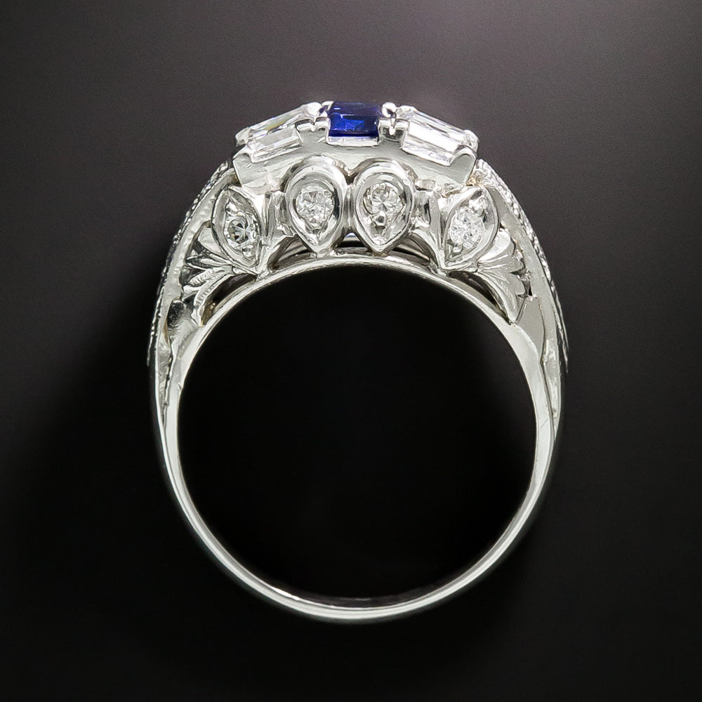 Art Deco-Style Sapphire and Diamond Ring - 4