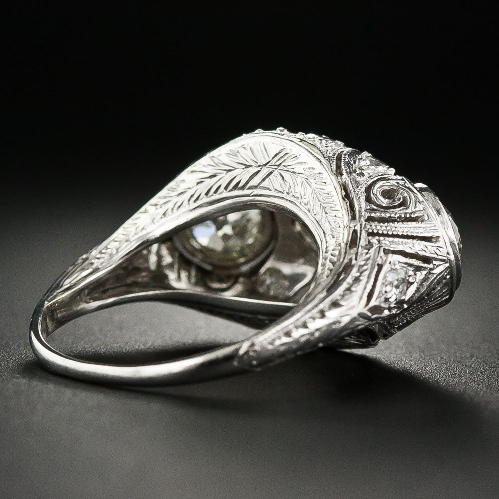 Art Deco Three-Stone Diamond Ring - 10