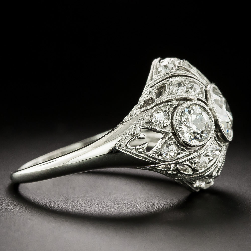 Art Deco Three-Stone Diamond Ring - 4
