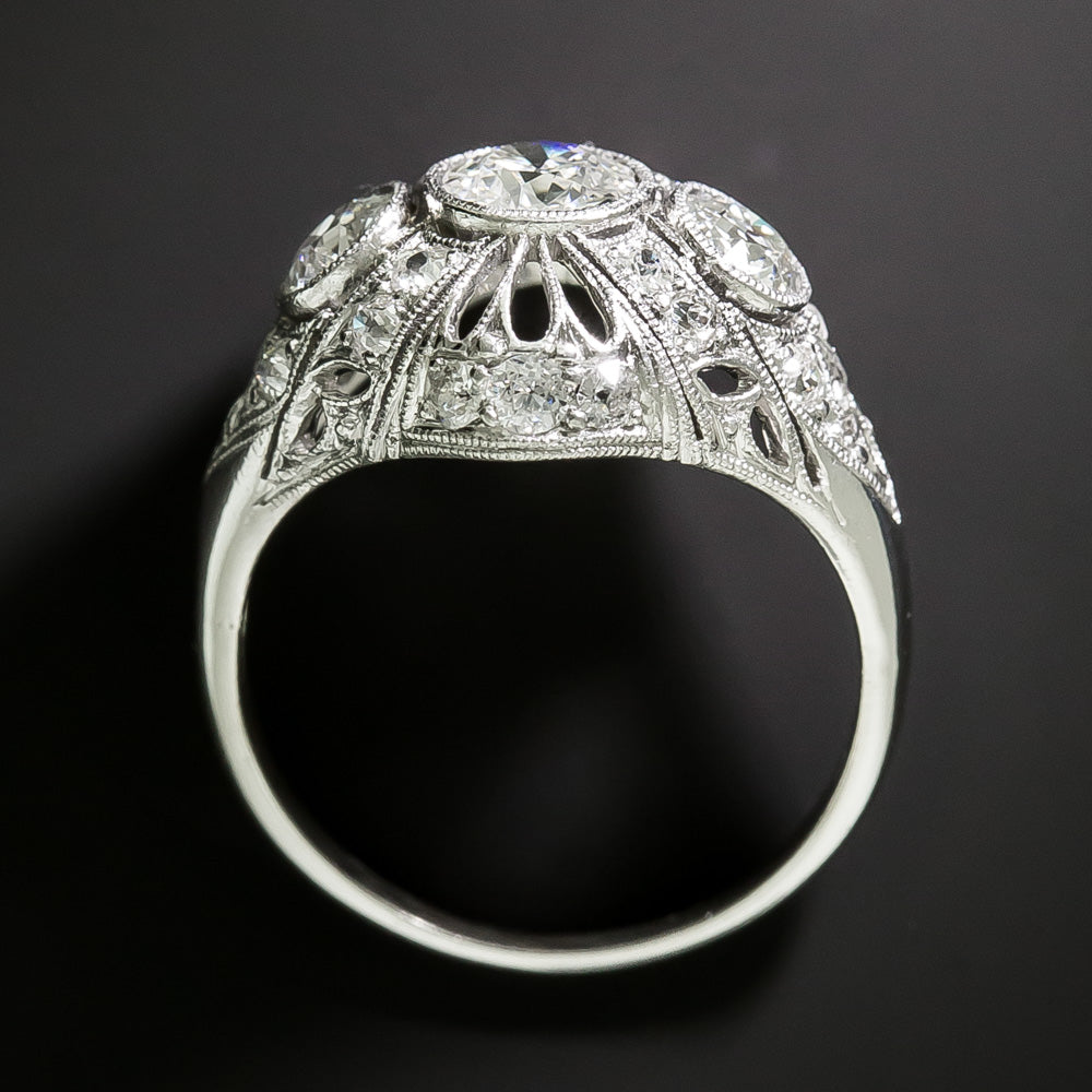Art Deco Three-Stone Diamond Ring - 5