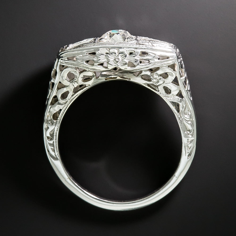 Art Deco Three-Stone Diamond Ring - 9