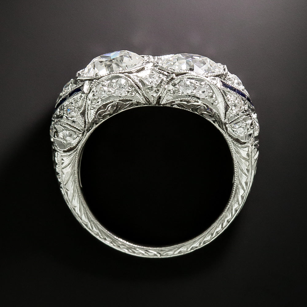 Art Deco Toi et Moi Diamond Ring - GIA - 4