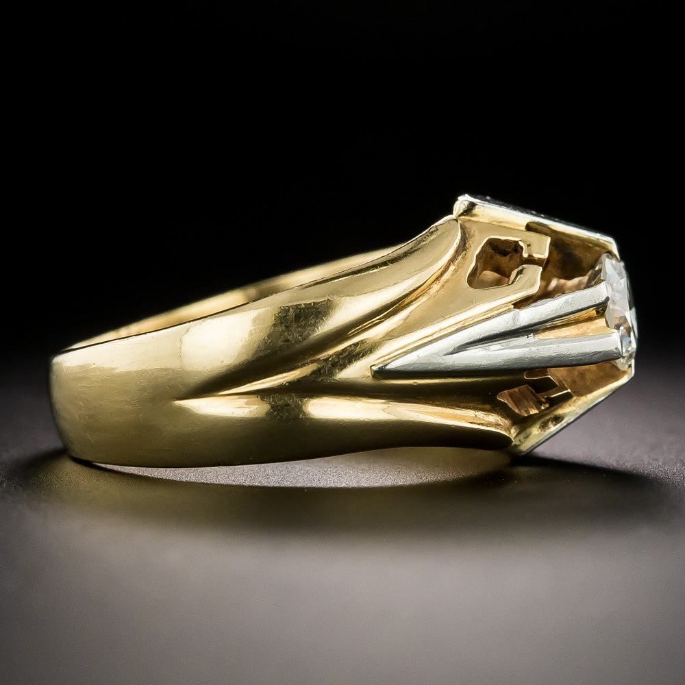 Art Deco Two-Tone .50 Carat Diamond Ring - 4