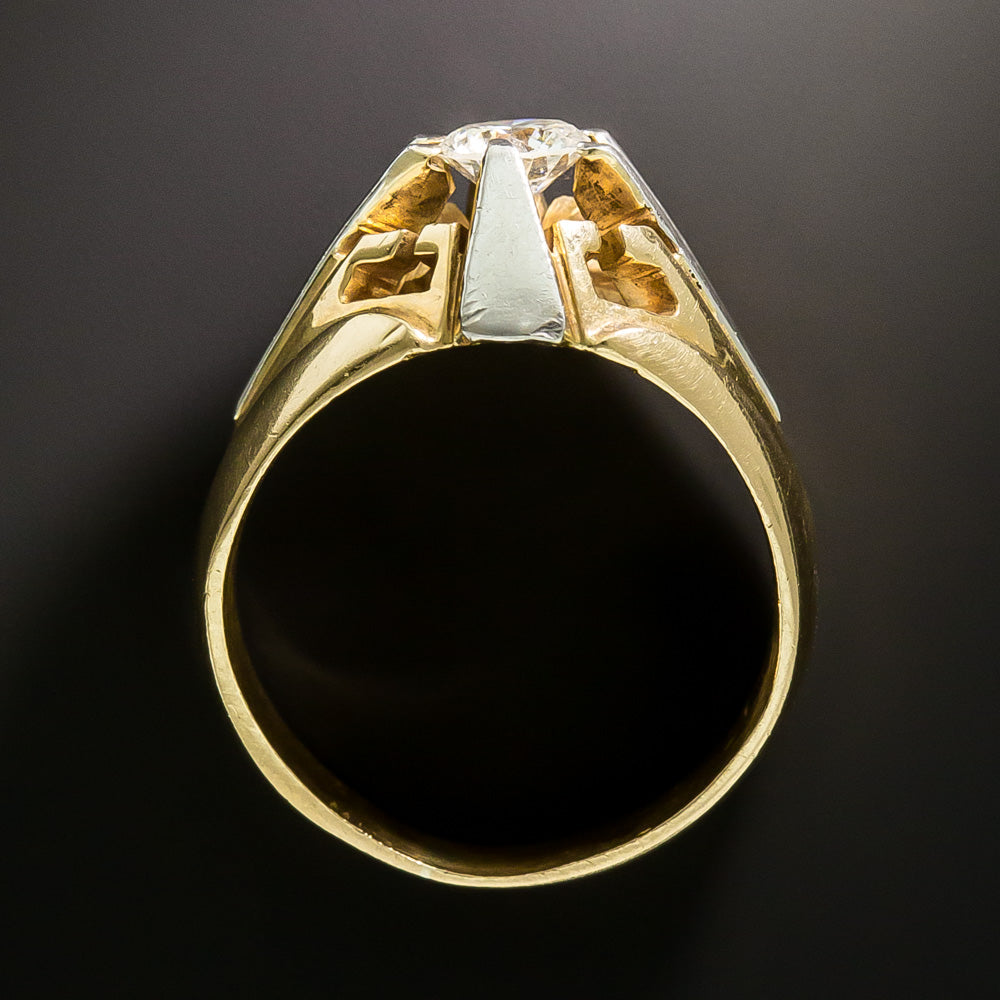 Art Deco Two-Tone .50 Carat Diamond Ring - 5