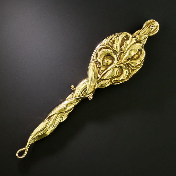Art Nouveau 14K Iris Lorgnette
