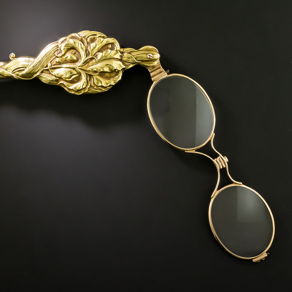 Art Nouveau 14K Iris Lorgnette - 3