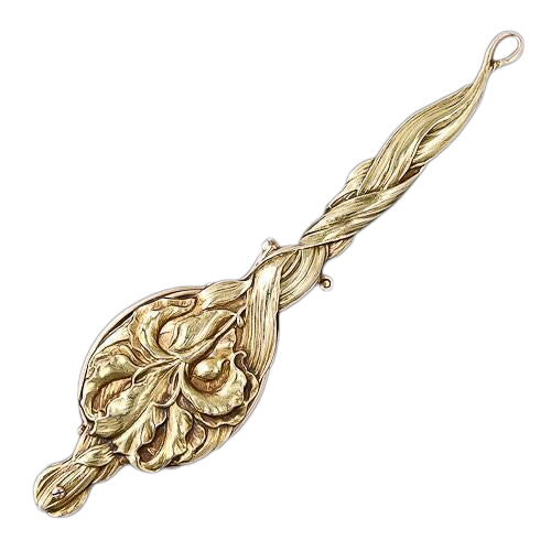 Art Nouveau 14K Iris Lorgnette - 5