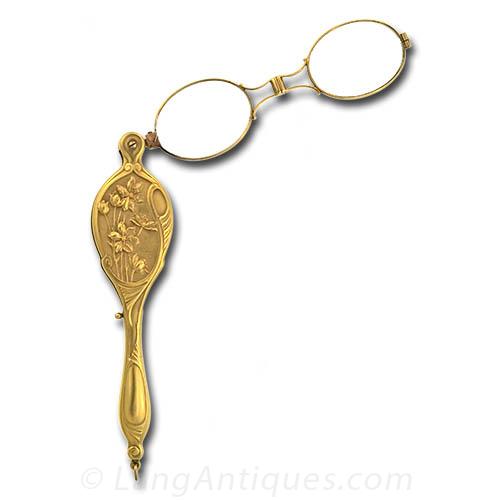 Art Nouveau 18K Lorgnette by Carter & Gough - 4