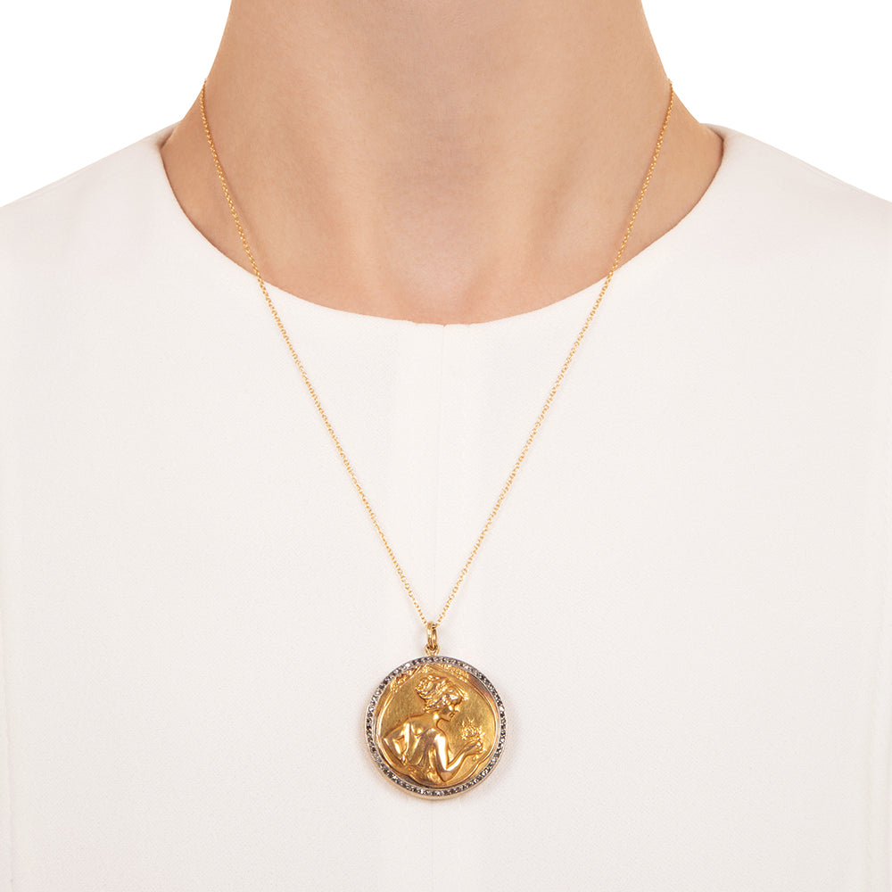 Art Nouveau Diamond 18K Pendant/Locket - 6