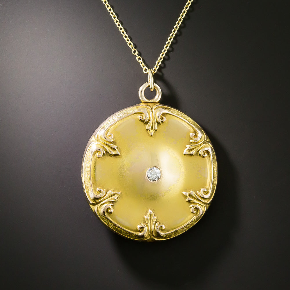 Art Nouveau Diamond Locket - 2