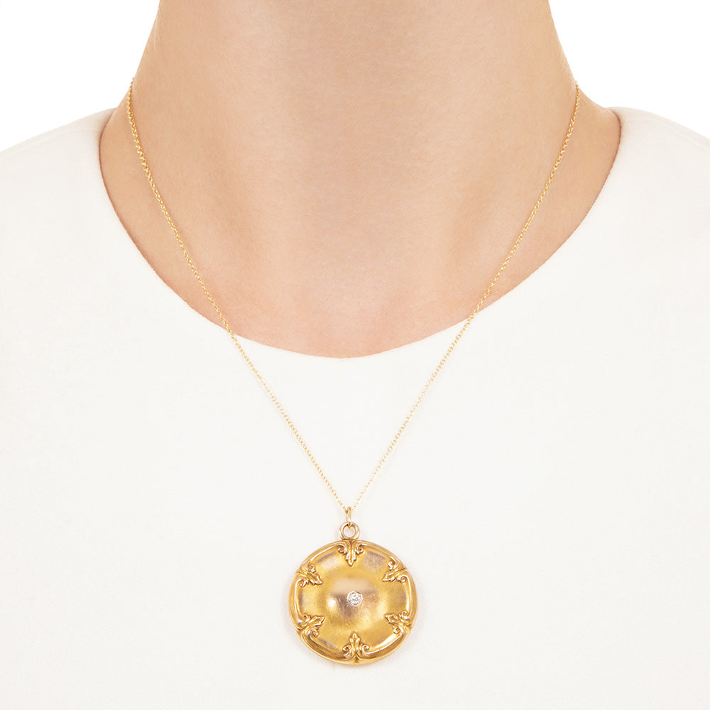 Art Nouveau Diamond Locket - 5