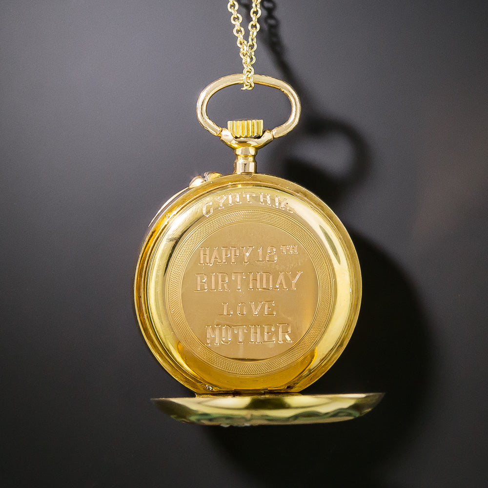 Art Nouveau Enamel Pendant Watch  - 4