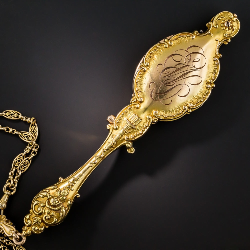 Art Nouveau Enameled Lorgnette - 3