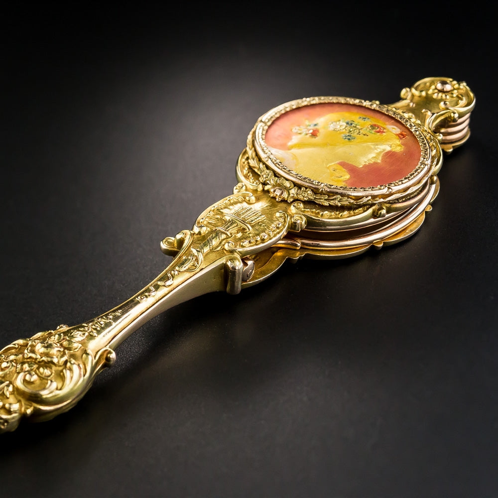 Art Nouveau Enameled Lorgnette - 8