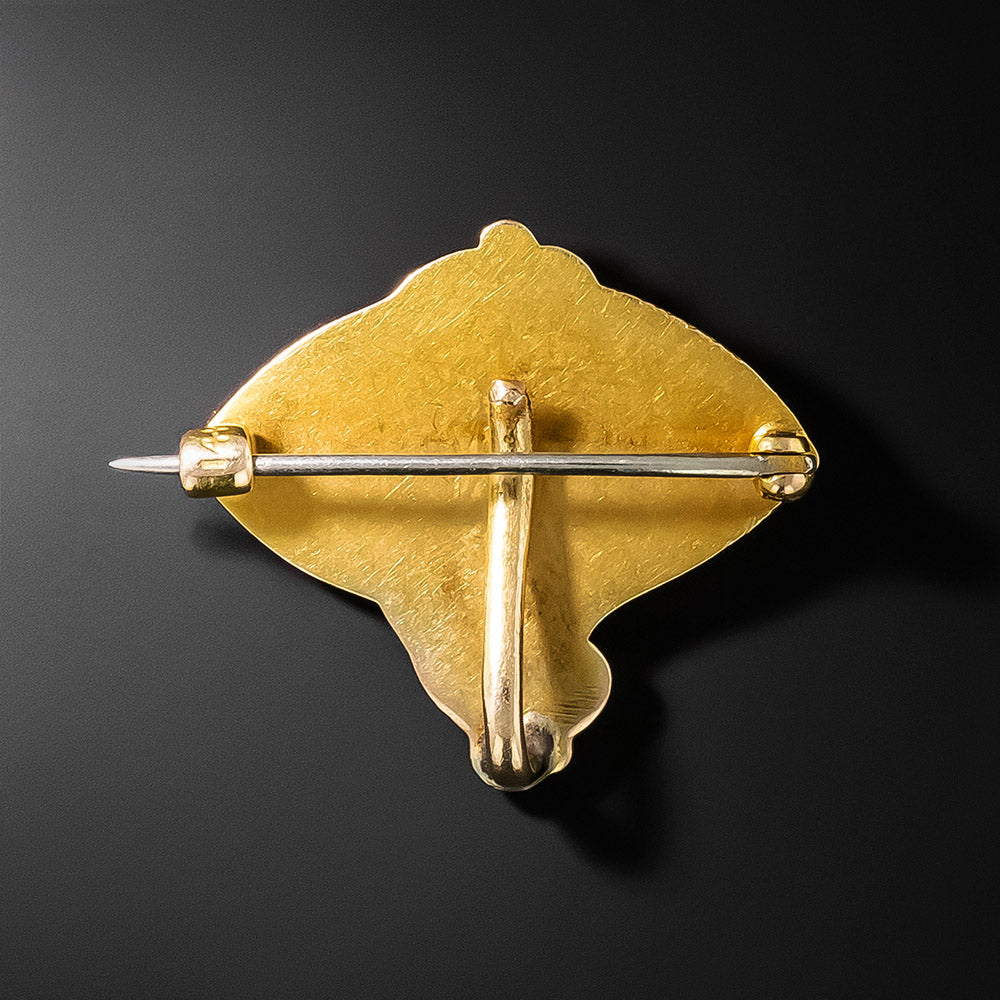 Art Nouveau Femme Brooch - 3