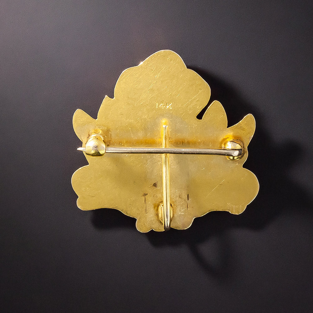 Art Nouveau Femme Diamond Brooch - 2