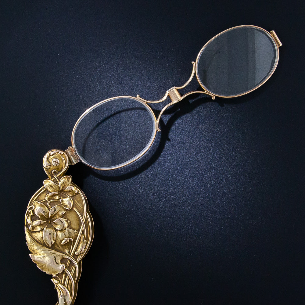 Art Nouveau Floral Lorgnette by Krementz - 8